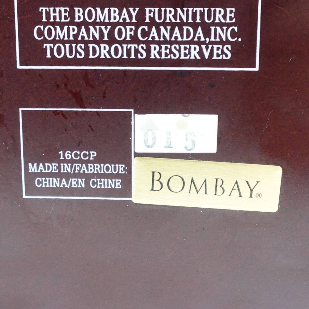 Bombay Company Wood Photo Box Organizer Dark Brown Mahogany Storage Holds - Picture 13 of 15